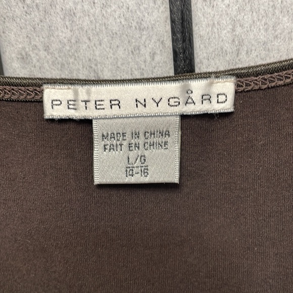Classic Tank By Peter Nygard, Dark Brown, Sz Large NWOT - Picture 3 of 5